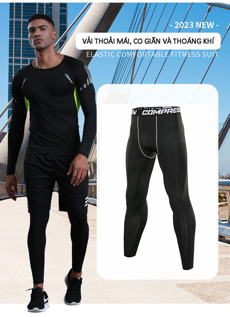 Quần Giữ Nhiệt Pro Compression - Quần Legging Nam (Dáng Dài)