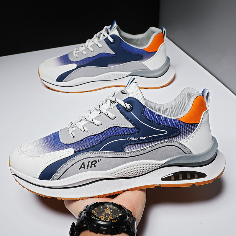 Giày Thể Thao Nam GEMI- Giày Sneaker Xanh Lá - Màu Xanh Lam - Xám, Đế Giày Chạy Bộ Chống Sốc - G5326