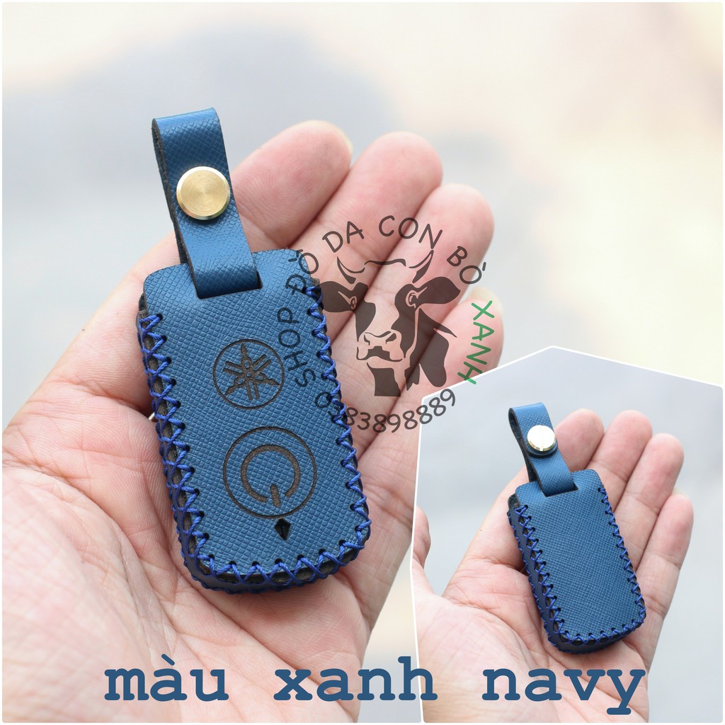 Bao Da dành cho chìa Khóa Smartkey Yamaha NVX, Janus, Nozza Grande, FreeGo, Latte, Exciter 155 VVA handmade da thật