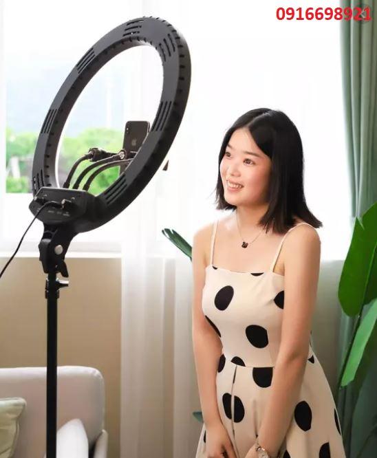 Đèn Rl21 3 KẸP  VÀ CHÂN ĐỨNG Size Bự Khổng Lồ Livestream Live Stream Spa Makeup Chụp Hình Studio