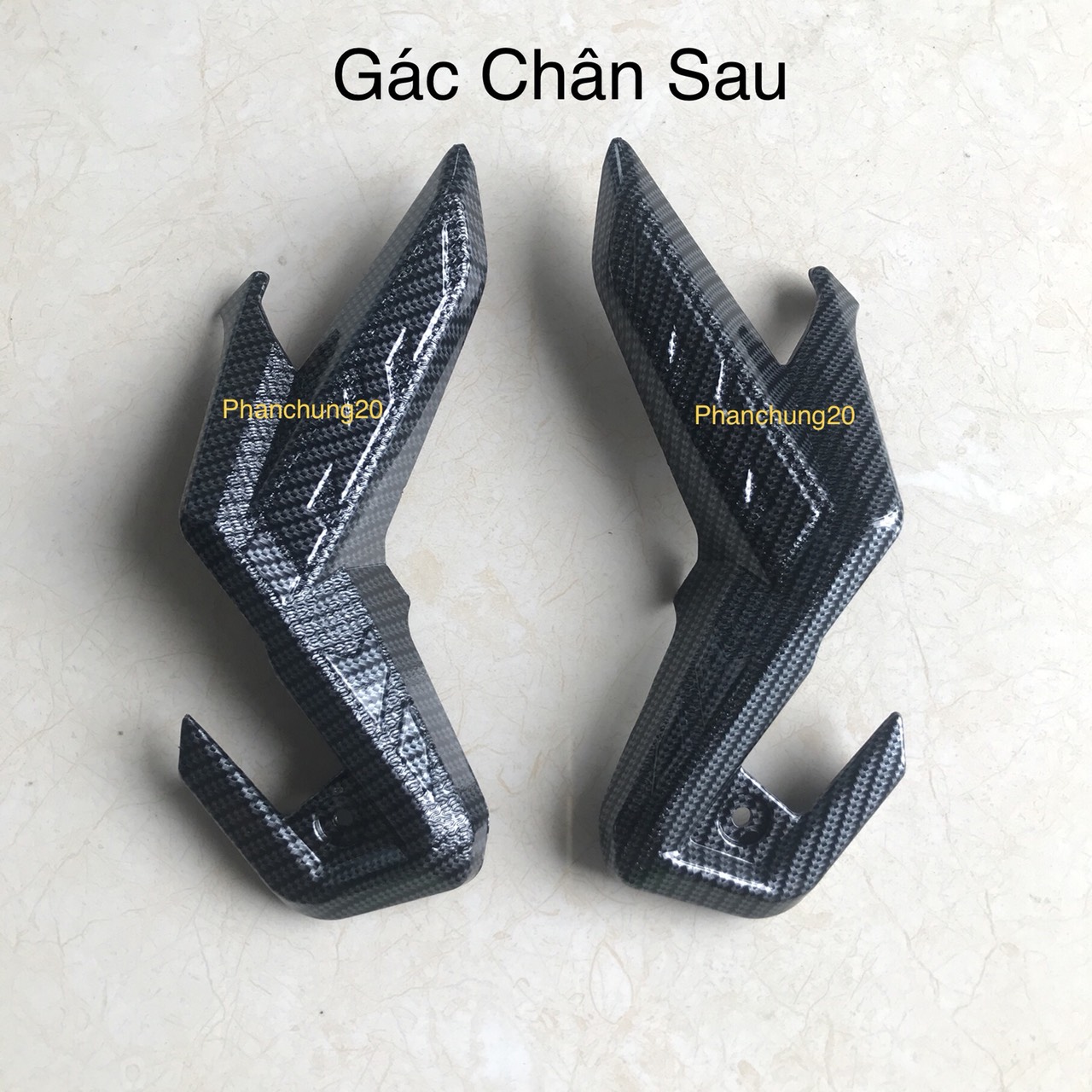 CẶP ỐP GÁC CHÂN SAU DÙNG CHO ĐỜI XE AB 2022 2023 2024 - 125 160cc  CACBON