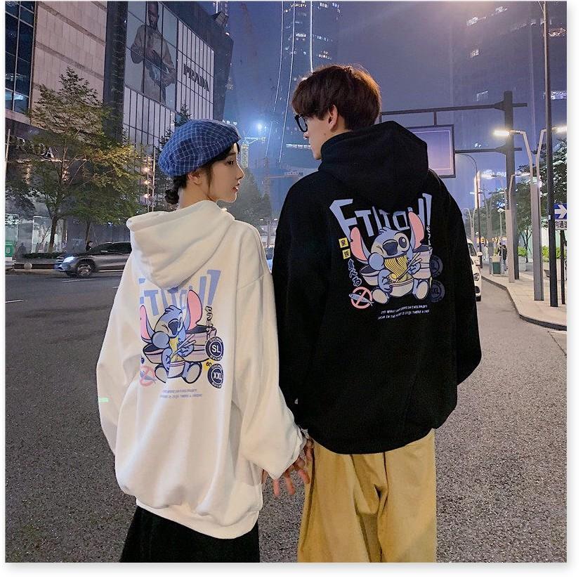 Áo Hoodie Nỉ Ngoại Unisex in Hình Thỏ Ăn Mỳ Tôm Siêu CUTE