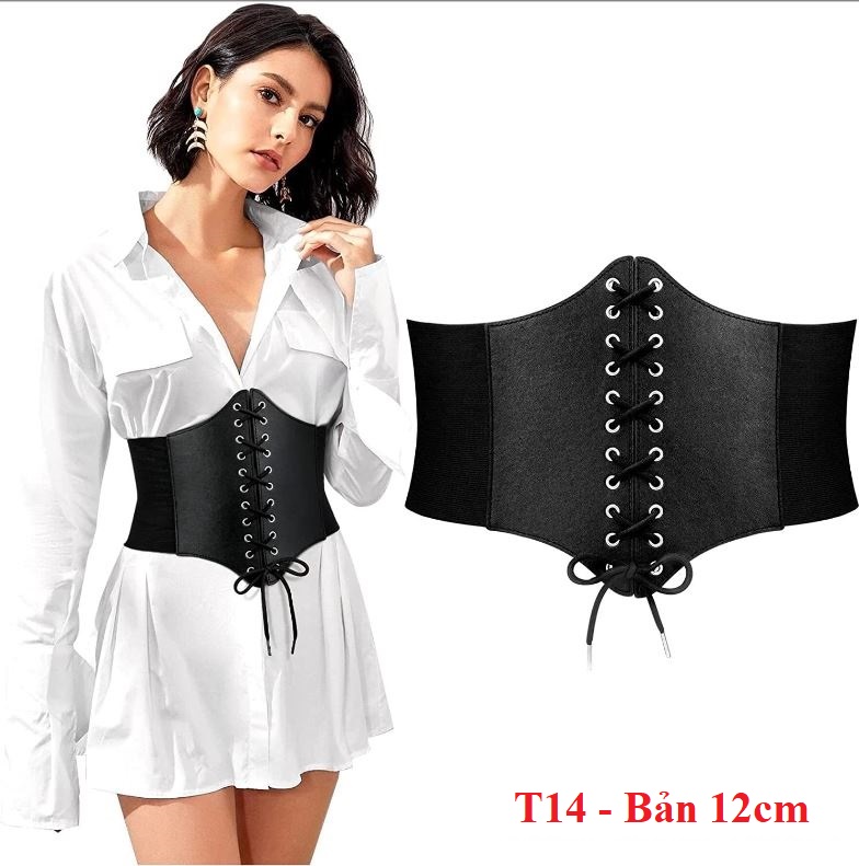 Đai váy Belt Corset Nịt bản to chun co giãn Bản to 12cm T14 Thít