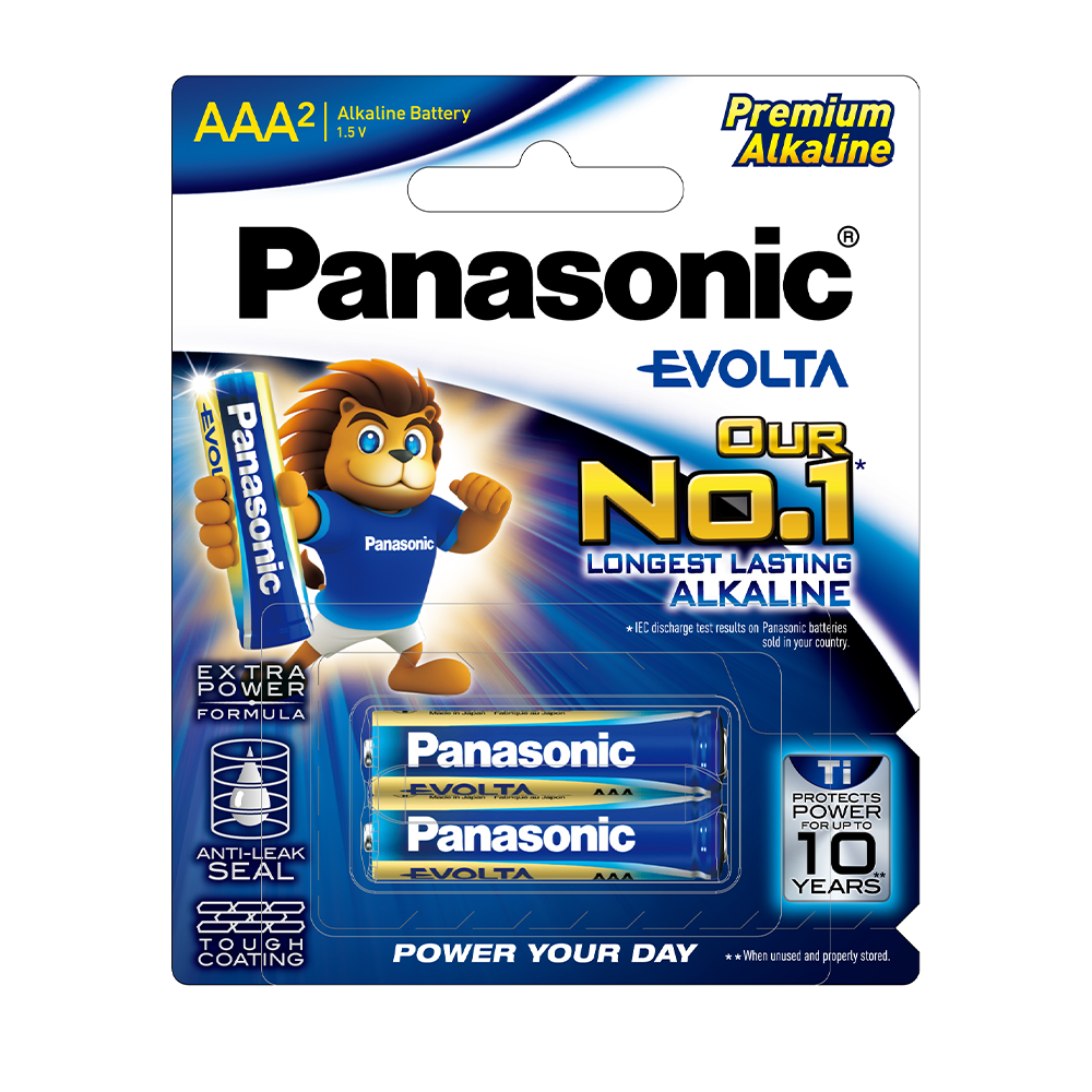 Vỉ Pin Evolta cao cấp Panasonic AAA LR03EG/2B-V - Hàng Chính Hãng