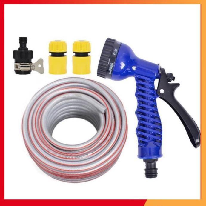 Bộ dây tăng áp 3 lần vòi xịt nước rửa xe, tưới cây loại 3-5m 206843