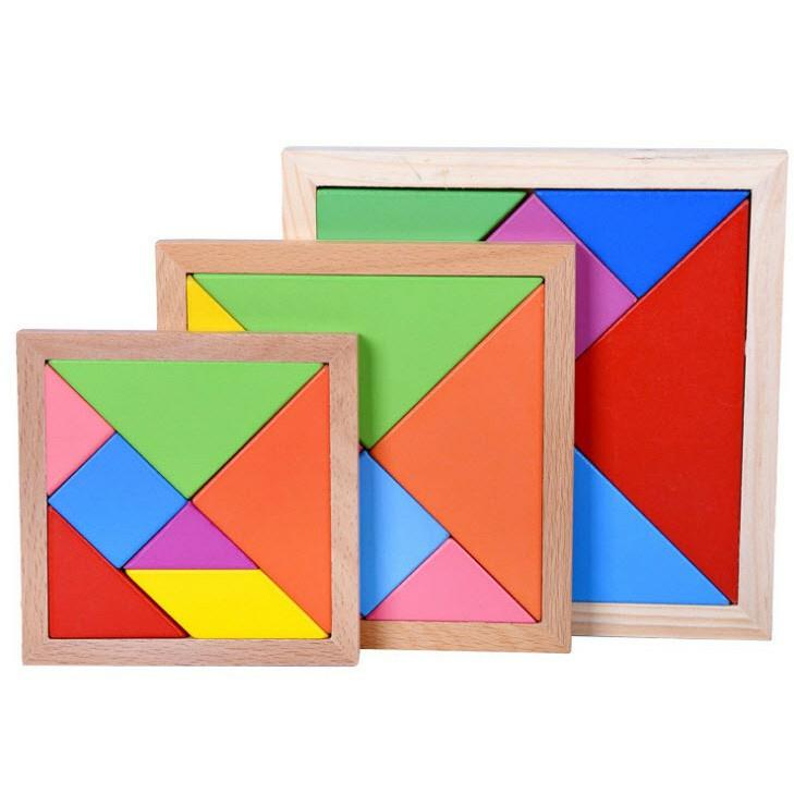 Đồ Chơi Ghép Trí Uẩn Tangram Size Vừa 15X15 Cm Cho Bé