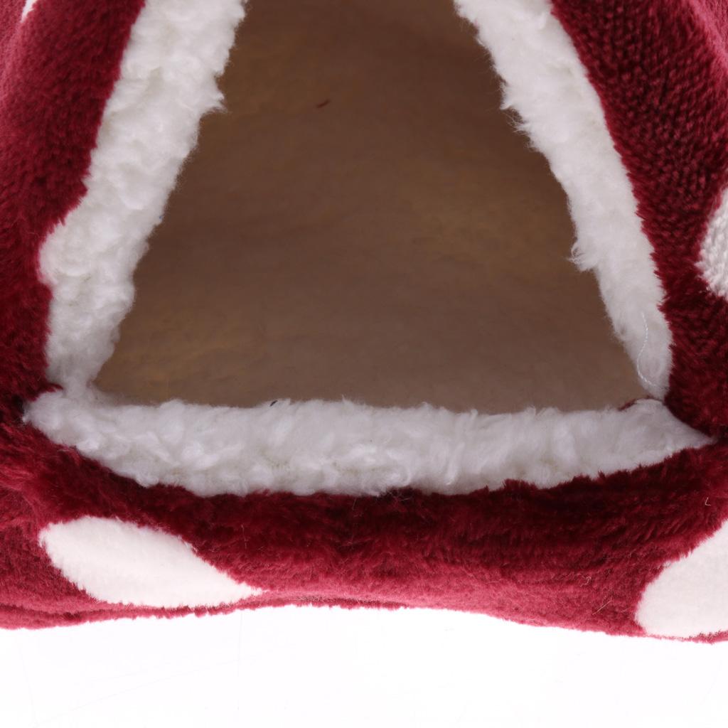 Guinea Pig House Hammock Bed Hanging Chinchilla Hideout Hut Pet Supplies Red