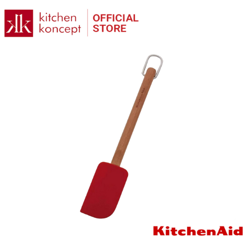  KitchenAid - Spatula gỗ Cherry đầu silicon 