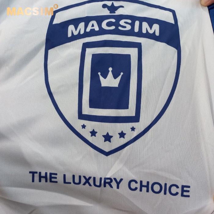 Bạt phủ ô tô Mercedes-Benz SLK-class nhãn hiệu Macsim sử dụng trong nhà chất liệu vải thun - màu xanh phối trắng