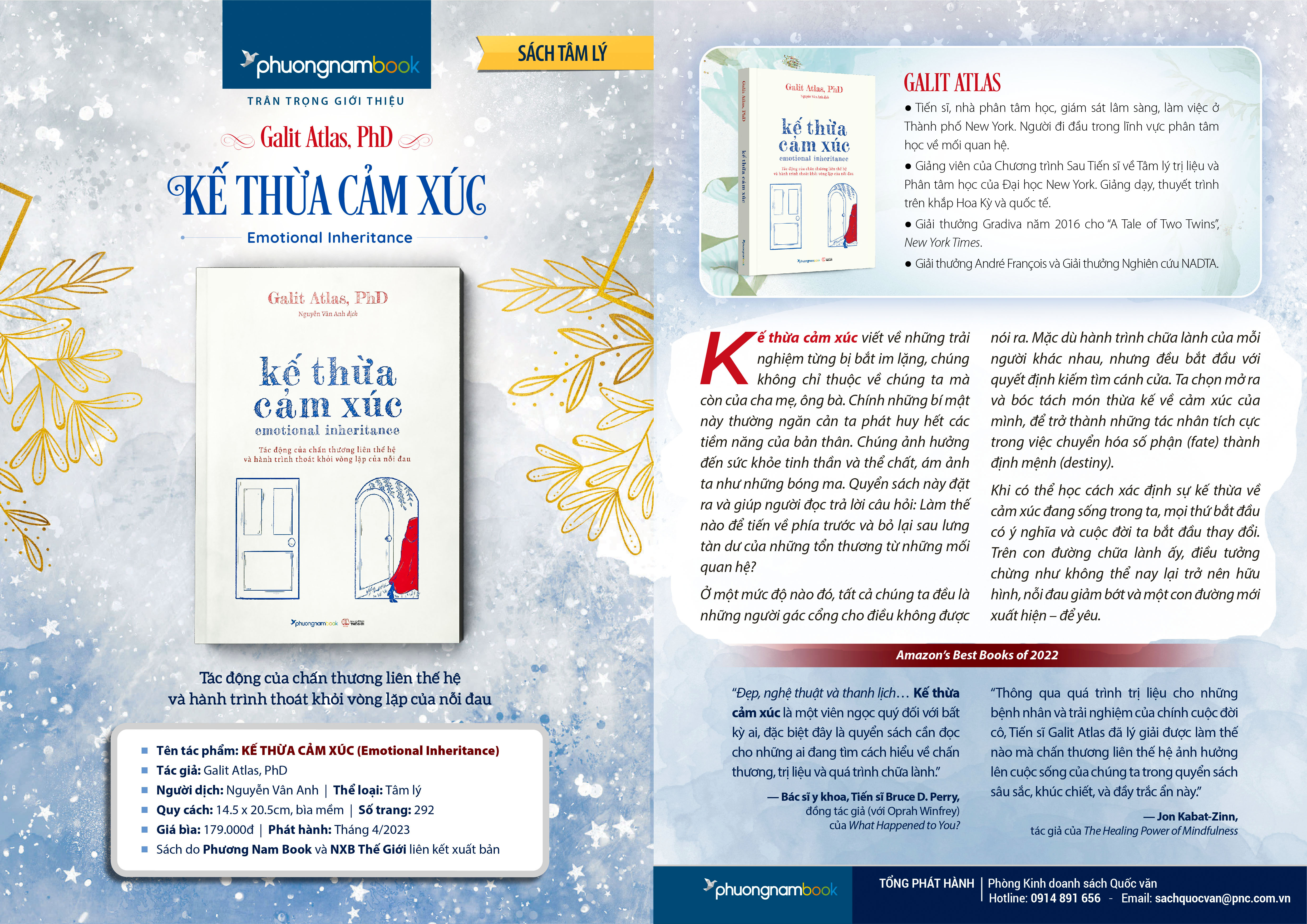 KẾ THỪA CẢM XÚC - Tác động của chấn thương liên thế hệ và hành trình thoát khỏi vòng lặp của nỗi đau - Galit Atl as, PhD - Nguyễn Vân Anh dịch - (bìa mềm)