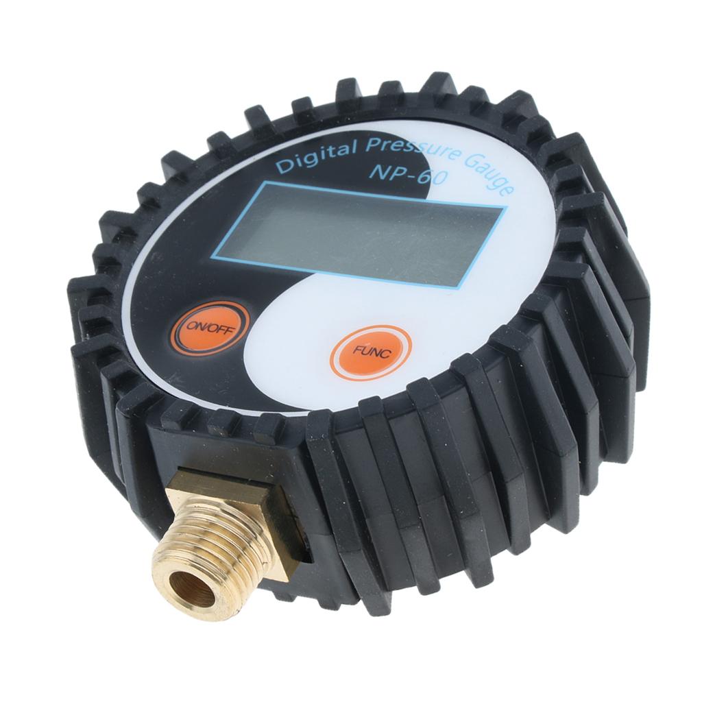 NP-60 G1/4, NPT1/8 Battery Power Digital Pressure Gauge Gas Pressure Tester, 0-200 Psi, 0-150PSI, 0-15PSI, 0-5PSI, -15-0PSI