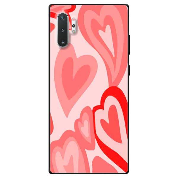 Ốp lưng dành cho Samsung Galaxy Note 8 / Note 9 / Note 10 / Note 10 Plus - Tim Viền Hồng