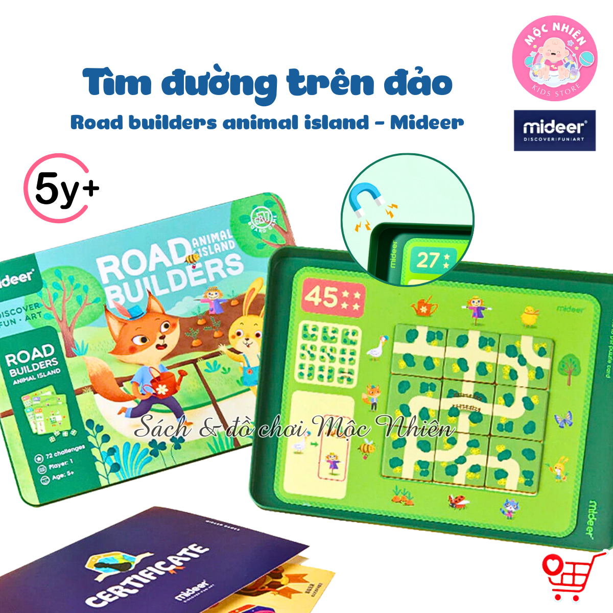 Đồ chơi ghép hình tìm đường trên đảo - Road Builders Animal Island - Mideer MD2076