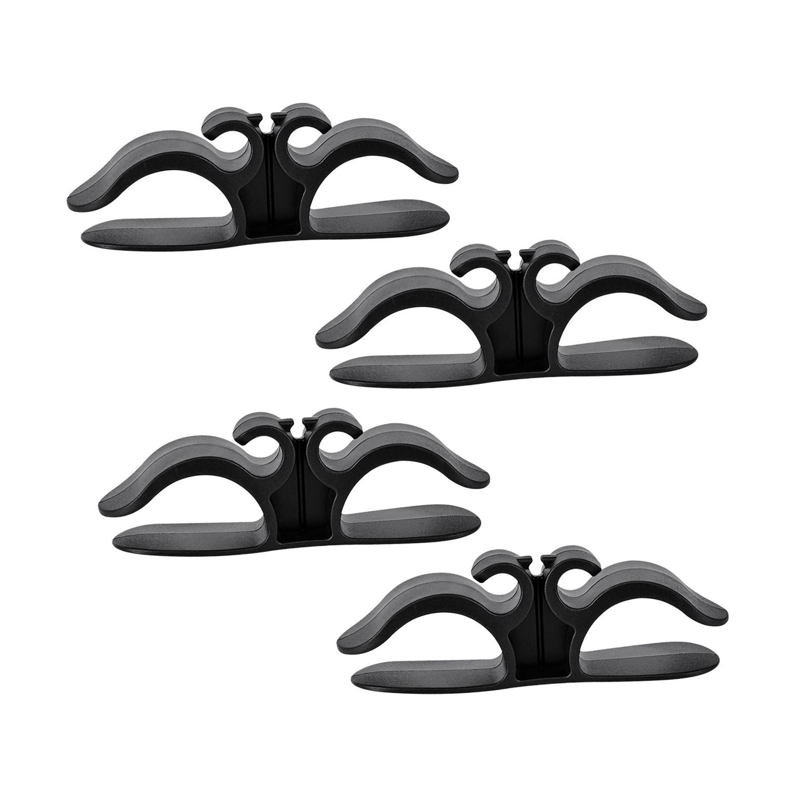 4 Pieces Cable Organizer, Wall Cables Management, Wall Mounted Wire and Cords Holder, USB Cable Organizer Holder