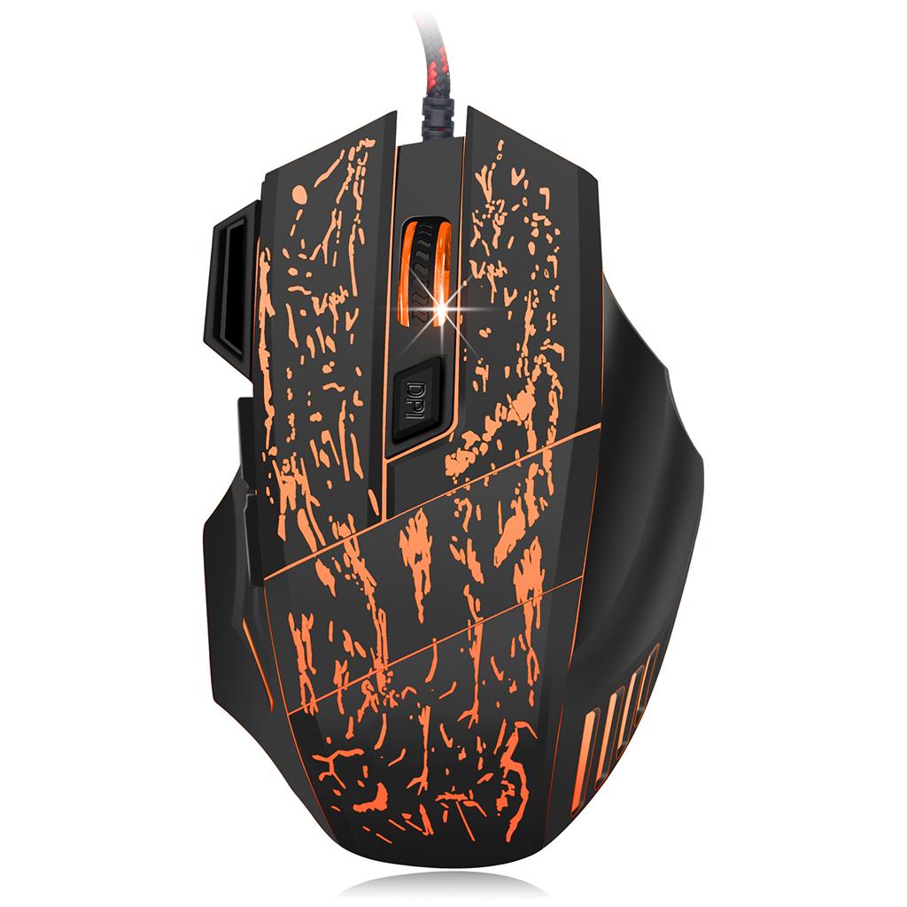 5500 DPI 7 Keys Button LED Optical USB Wired Gaming Mouse Mice for Pro Gamer