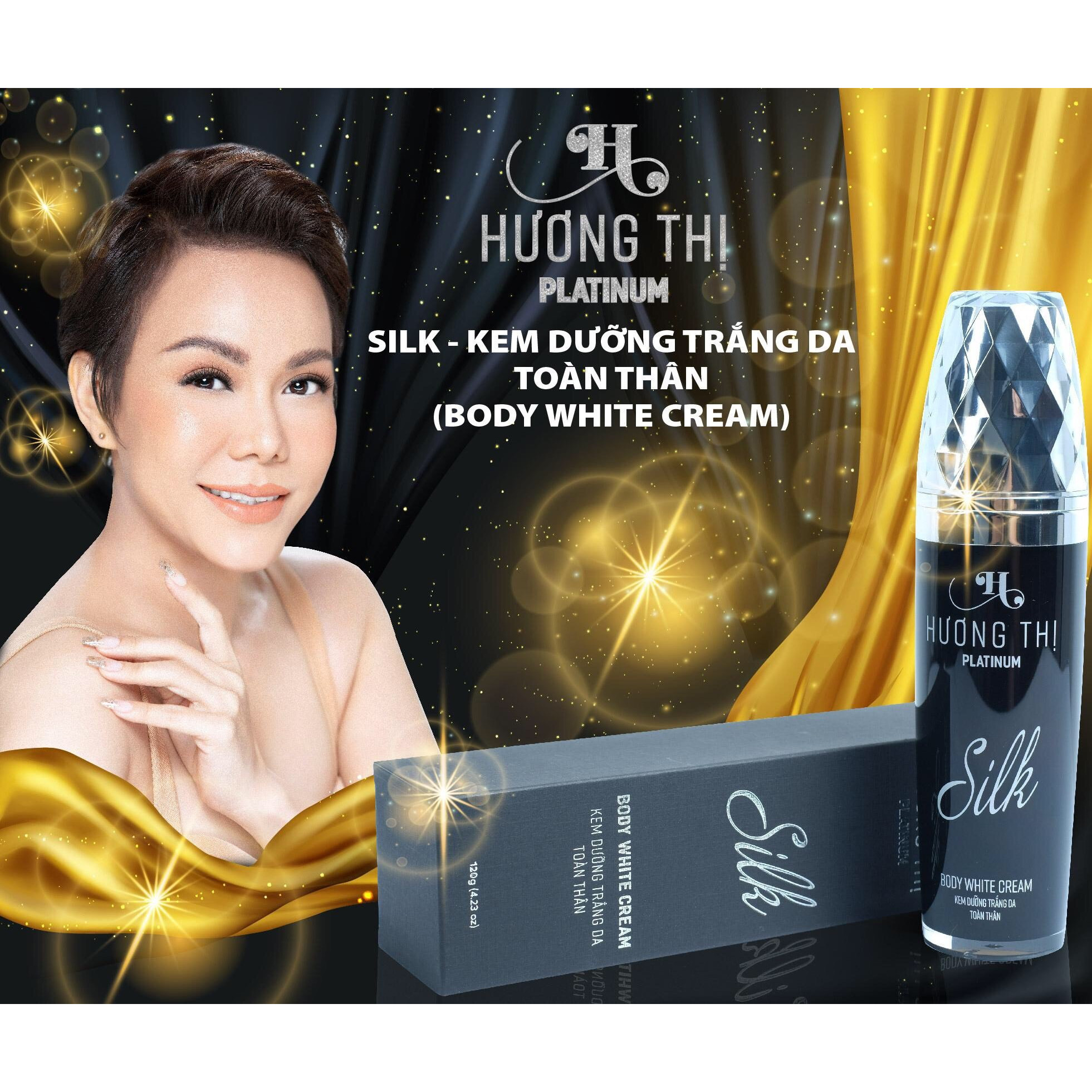 Kem Dưỡng Trắng Da Toàn Thân Body Silk Hương Thị Platinum 120g