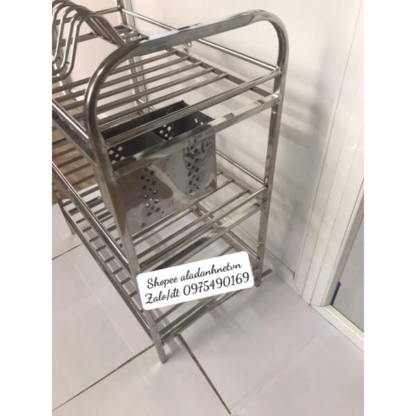 Trạn bát inox 3 tầng kèm ống đũa siêu dày sịn, kệ , giá úp chén bán inox dày hàng loại 1 giá tận xưởng hàng đẹp