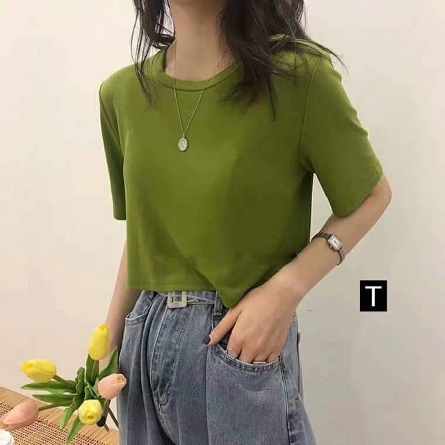 Áo Crt trơn form rộng tay lỡ TTK888