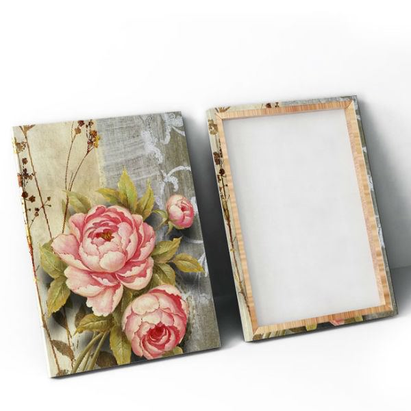 Bộ 2 Tranh Canvas Không Viền Treo Tường Phòng Khách "Hoa Mẫu Đơn" W417