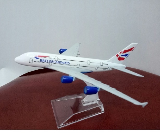 Mô hình máy bay tĩnh A380 British Airways 16cm