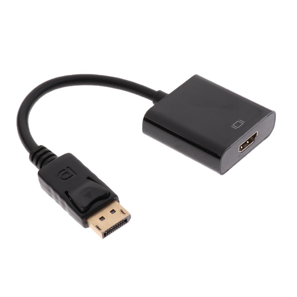 DP Displayport Male to HDMI Female Cable Converter Adapter for PC HP/DELL Black