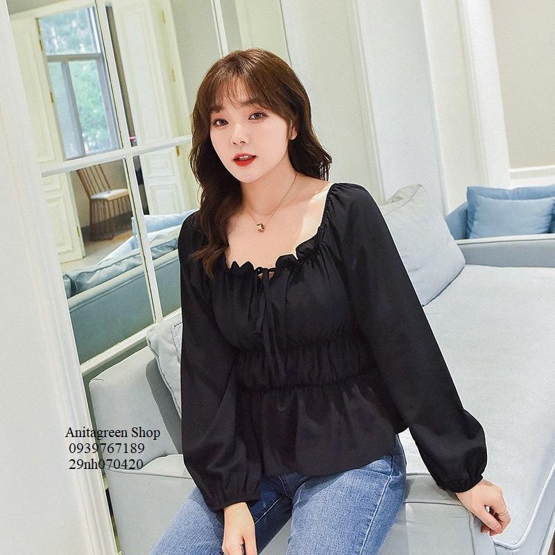 Nh070420-ÁO KIỂU NHÚNG EO TAY PHỒNG s-6xl