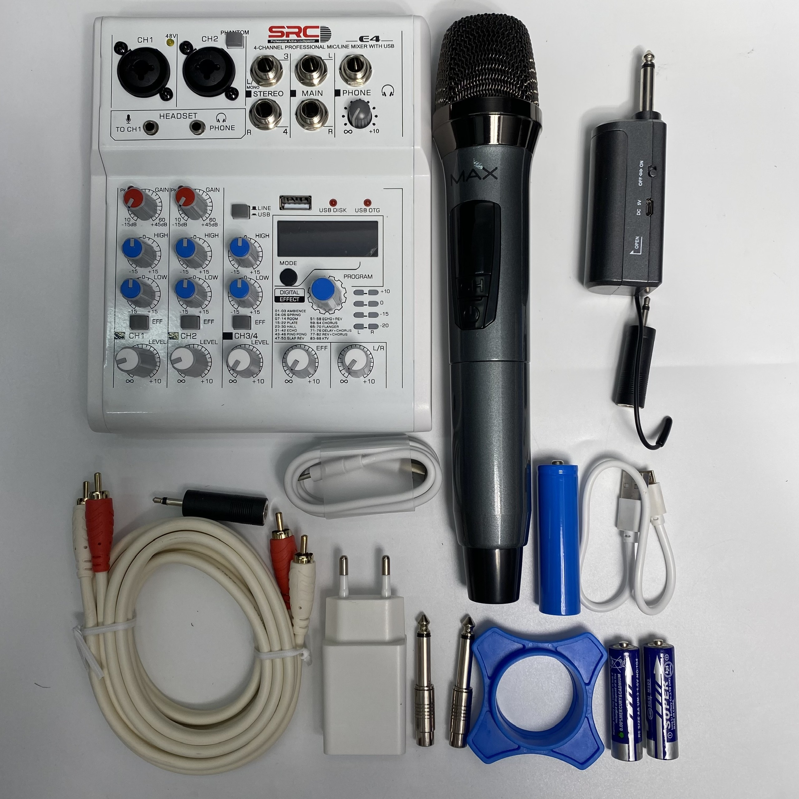 Combo Mixer Thu Âm Livestream Karaoke Mixer E4 và Micro Max19 Chính Hãng Giá Tốt -  Bảo Hành 12 Tháng Hàng Chính Hãng