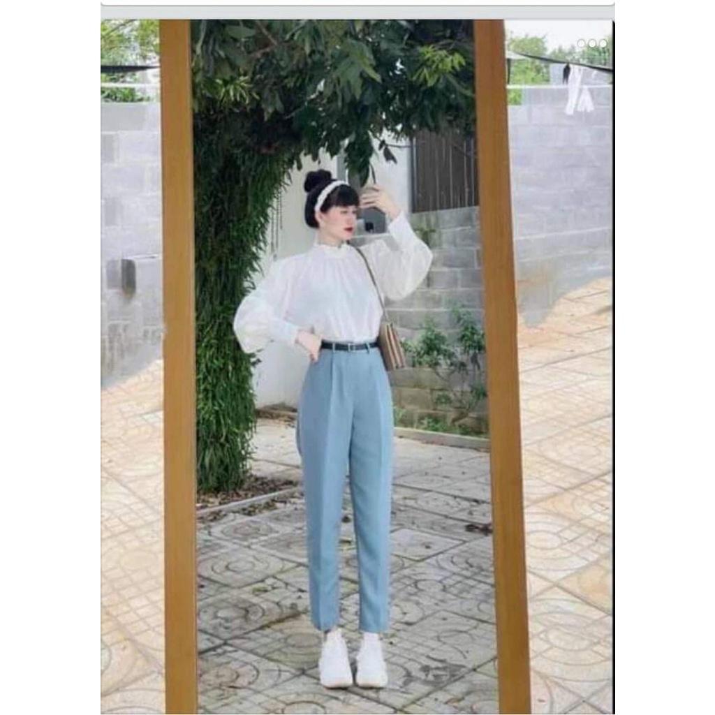 Quần baggy cạp cao siêu xinh (nhiều màu) thời trang Banamo Fashion 831