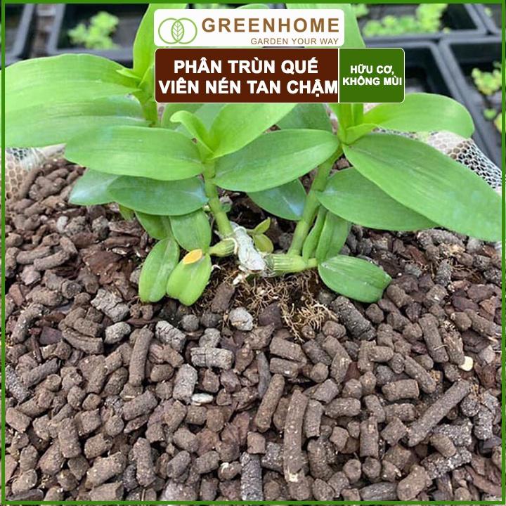 Bộ 2 Phân Trùn Quế Viên Nén Sfarm 1kg- Phân trùn quế bón Lan, Hoa, Cây cảnh, Bonsai nguyên chất 100%