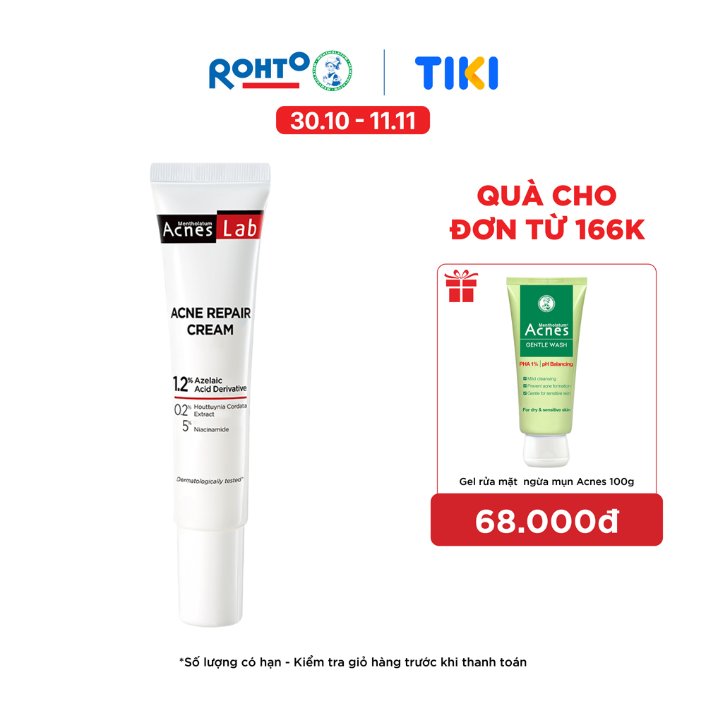 Kem dưỡng da giảm mụn chuyên sâu Acnes Lab Acne Repair Cream 20g