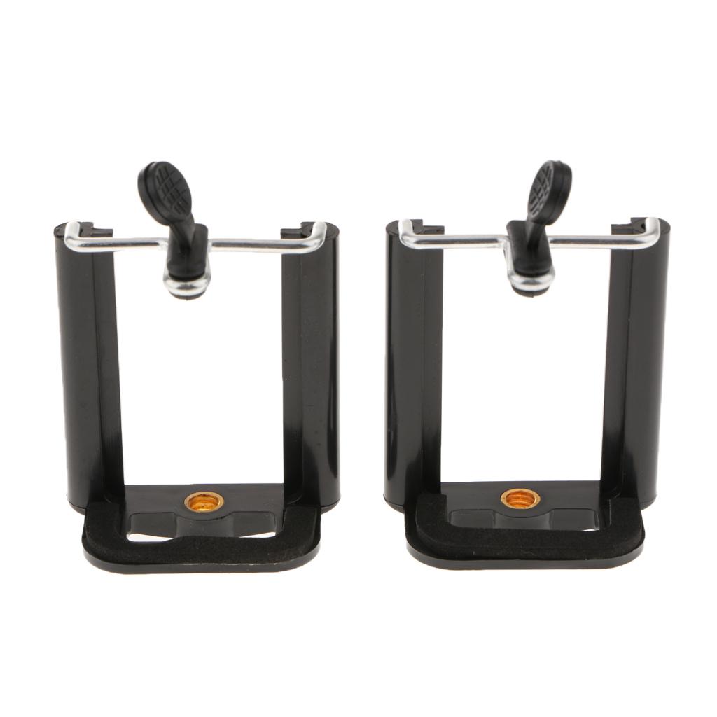 Telescope Binoculars Adapter Cellphone Mount Bracket + 2x Phone Holder Clip