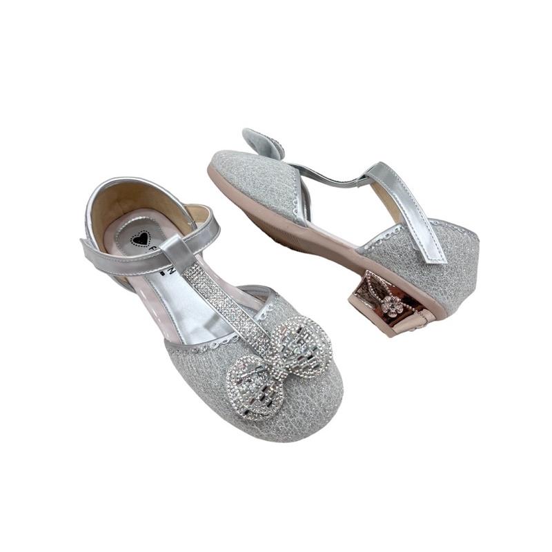 Sandal nơ kim tuyến gót cho bé gái từ 5 tuổi trở lên hàng cao cấp Quảng Châu