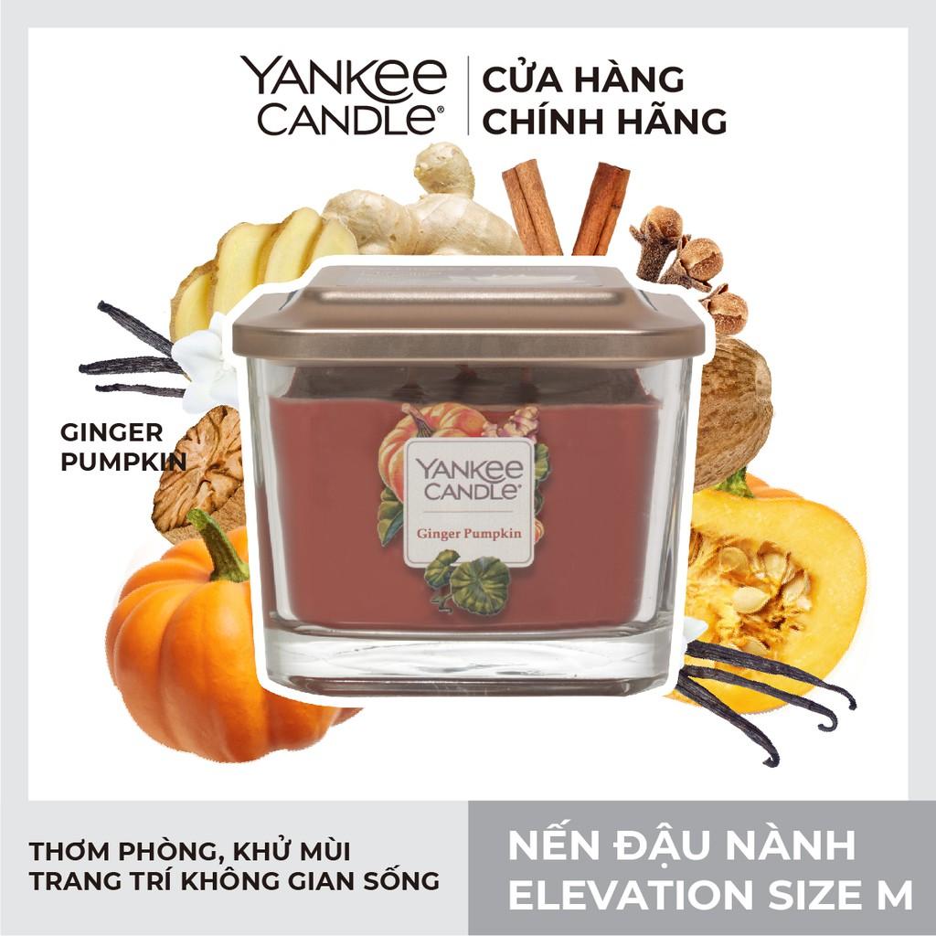 Nến ly vuông Elevation Yankee Candle size M - Ginger Pumpkin (347g)