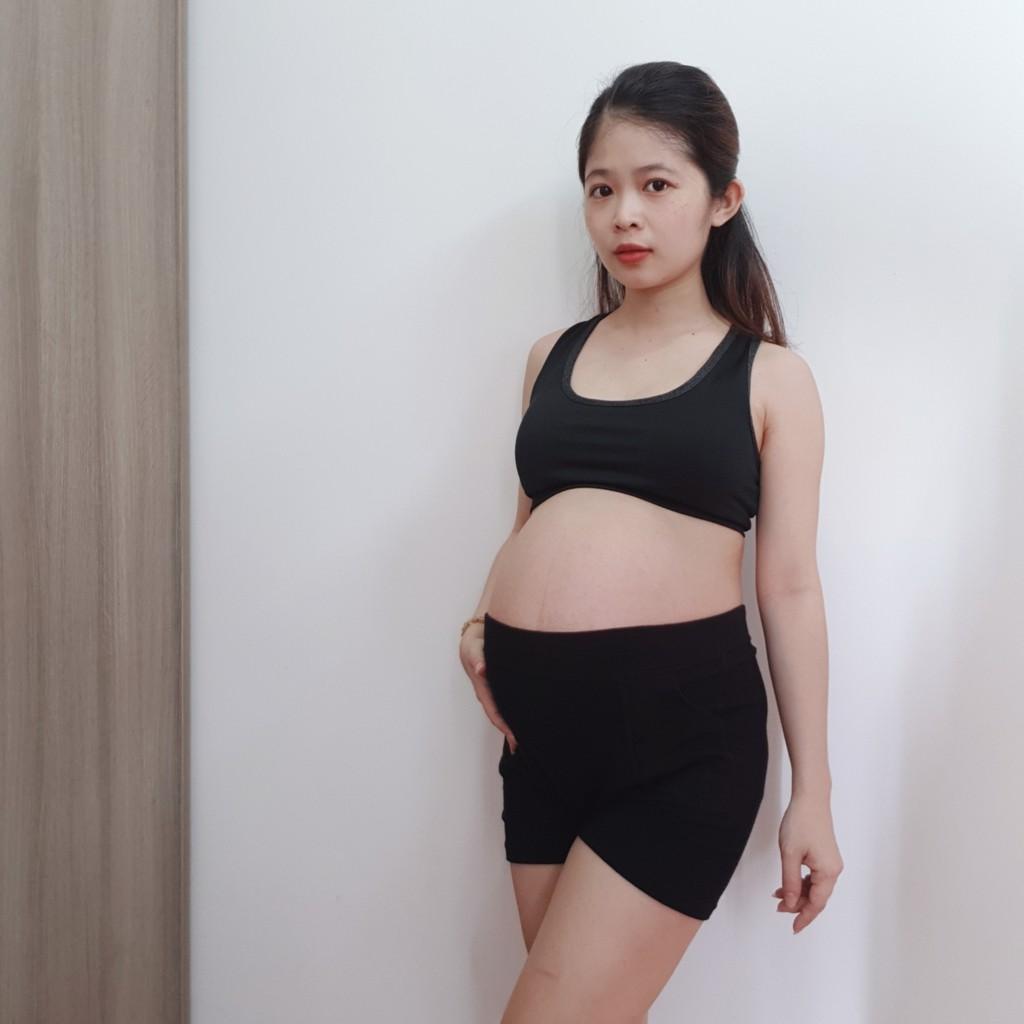 Quần Bầu Mặc Trong Váy, Co Giãn 4 Chiều, Thiết Kế Cạp Cao, Thoáng Mát, Thấm Hút Tốt Cho Mẹ Bầu