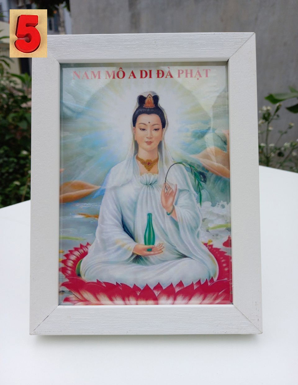 Khung tranh phật giáo để bàn - treo tường cầu bình an