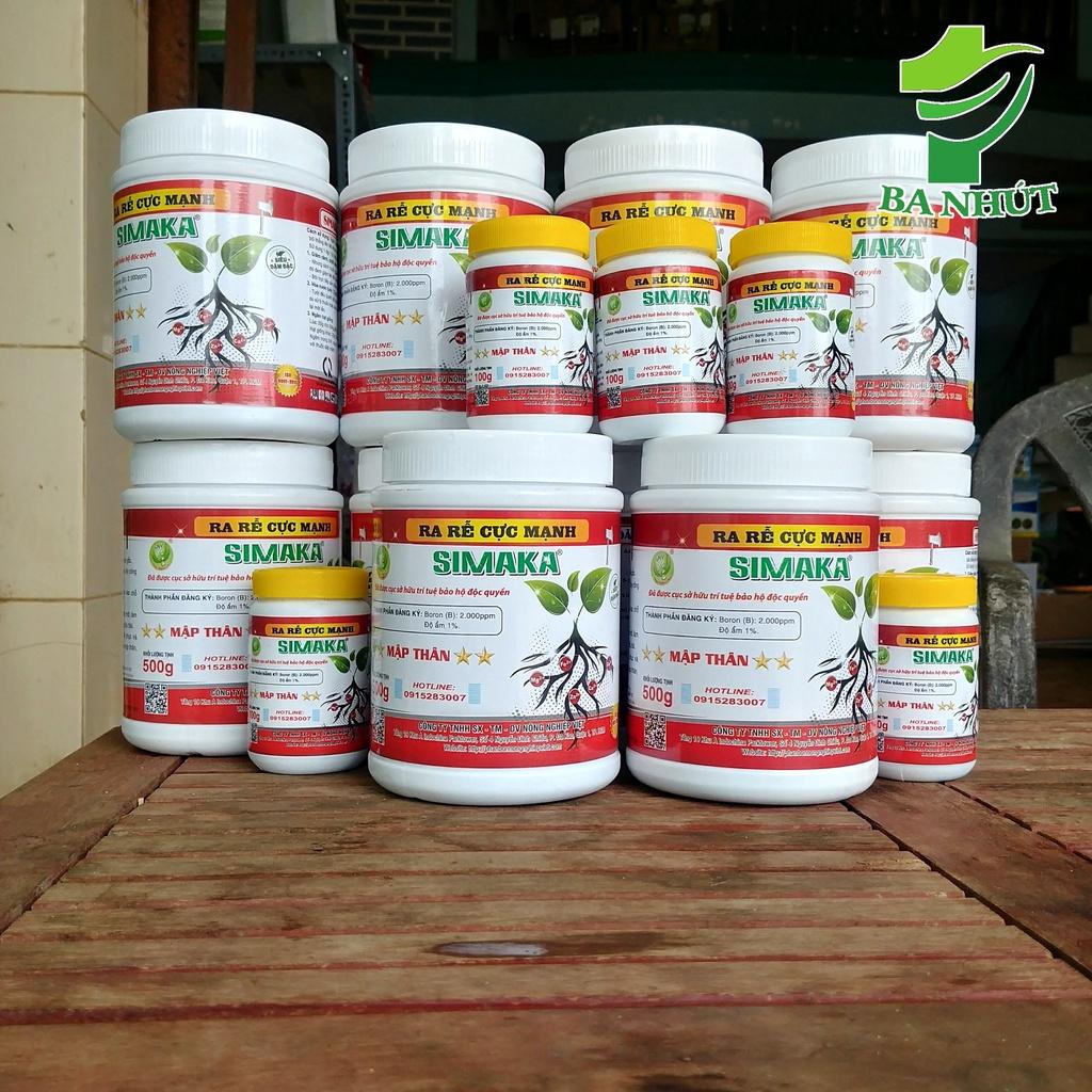 Phân Bón Kích Rễ Cực Mạnh SIMAKA Lọ 100g, 500g - Đẻ Nhánh Nhiều, Giâm Cành, Chiết Cành, Tăng Trưởng Cây Trồng