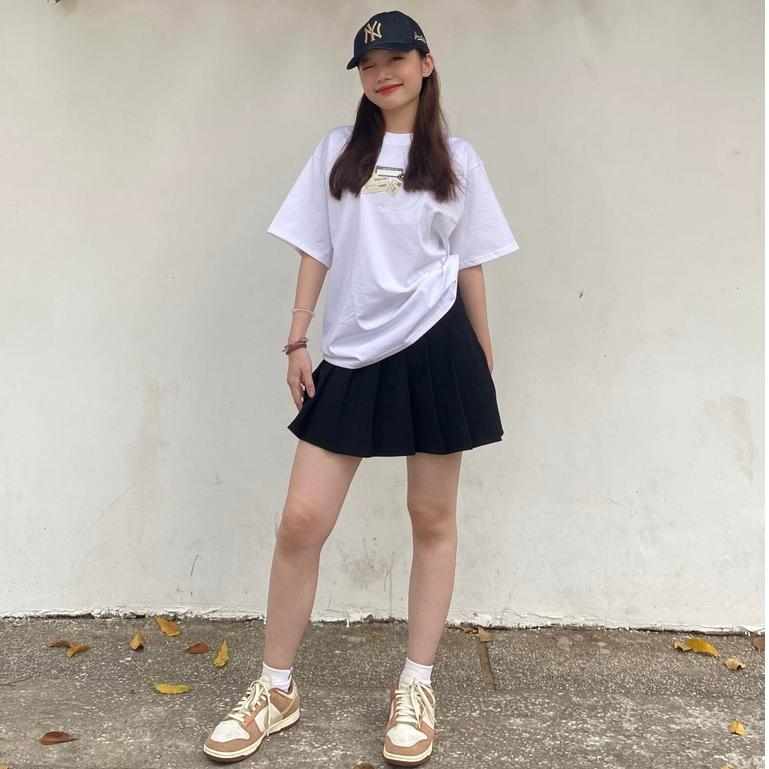 Áo thun Memories Basic Tee unisex nam nữ form rộng, tay lỡ, cổ tròn màu đen, trắng, xanh, nâu