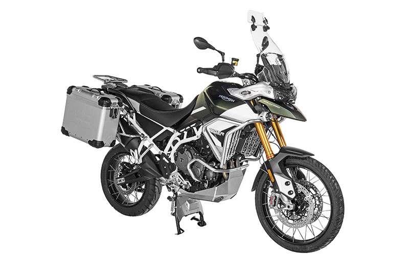 Bộ thùng nhôm ZEGA EVO 31/38L, Triumph Tiger 900 Rally, bao gồm khung rack thép không rỉ