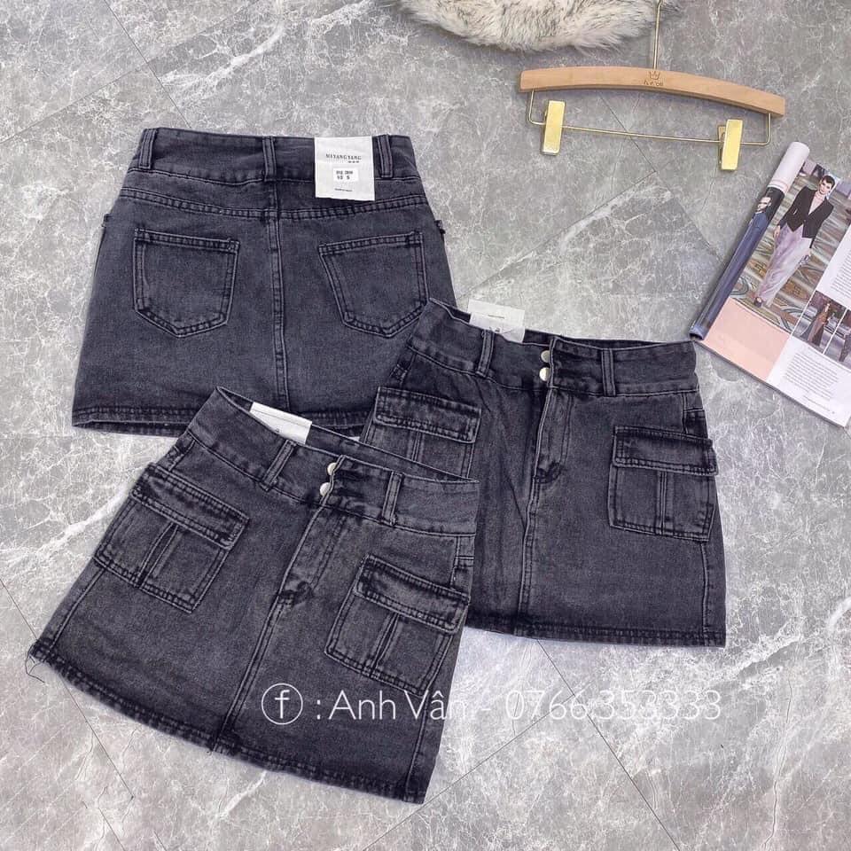 Váy Jean Ngắn Đen