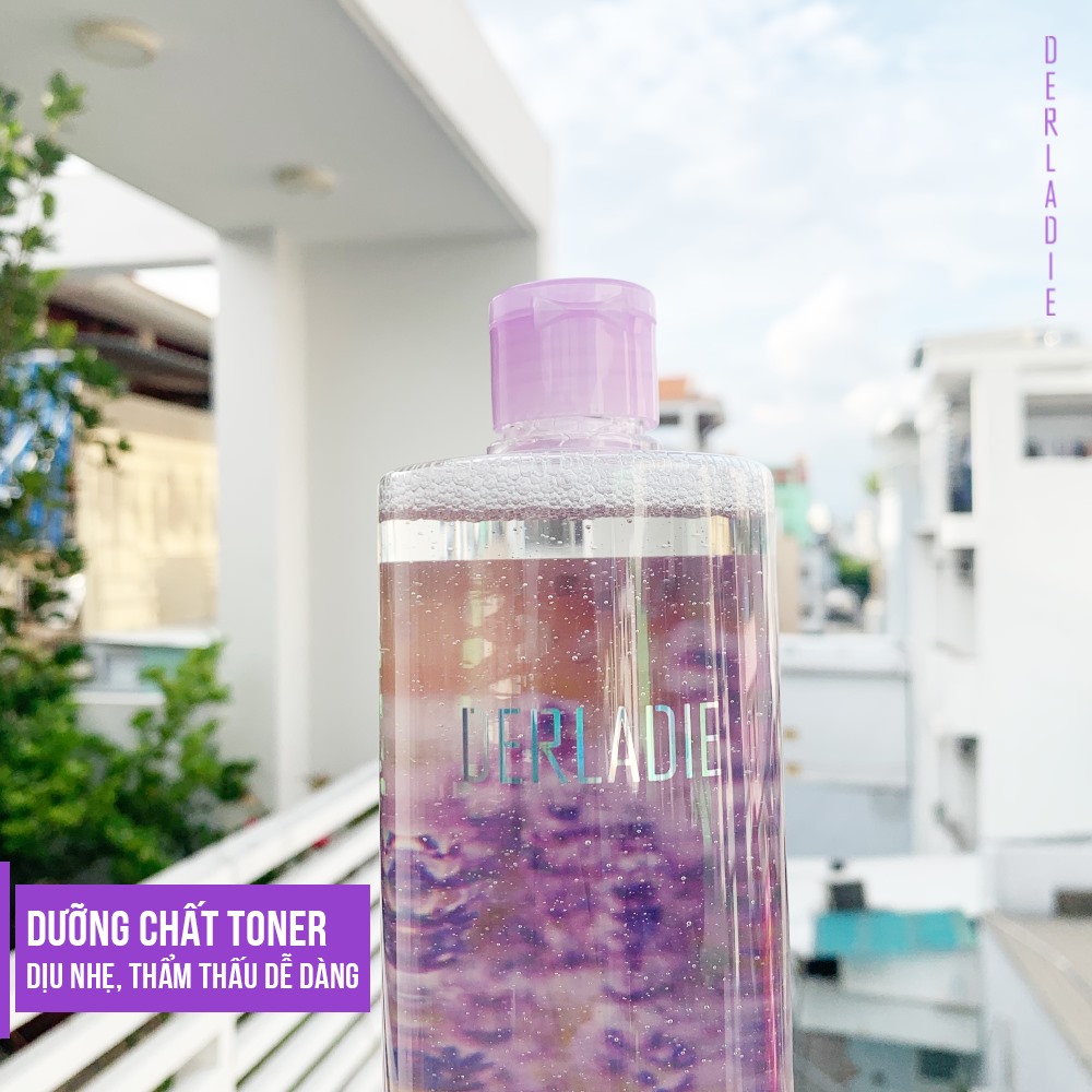 Toner Nước Hoa Hồng Lavender Oải Hương Derladie Natural Moisture Toner 500ml Nhập Khẩu HÀN QUỐC CHÍNH HÃNG