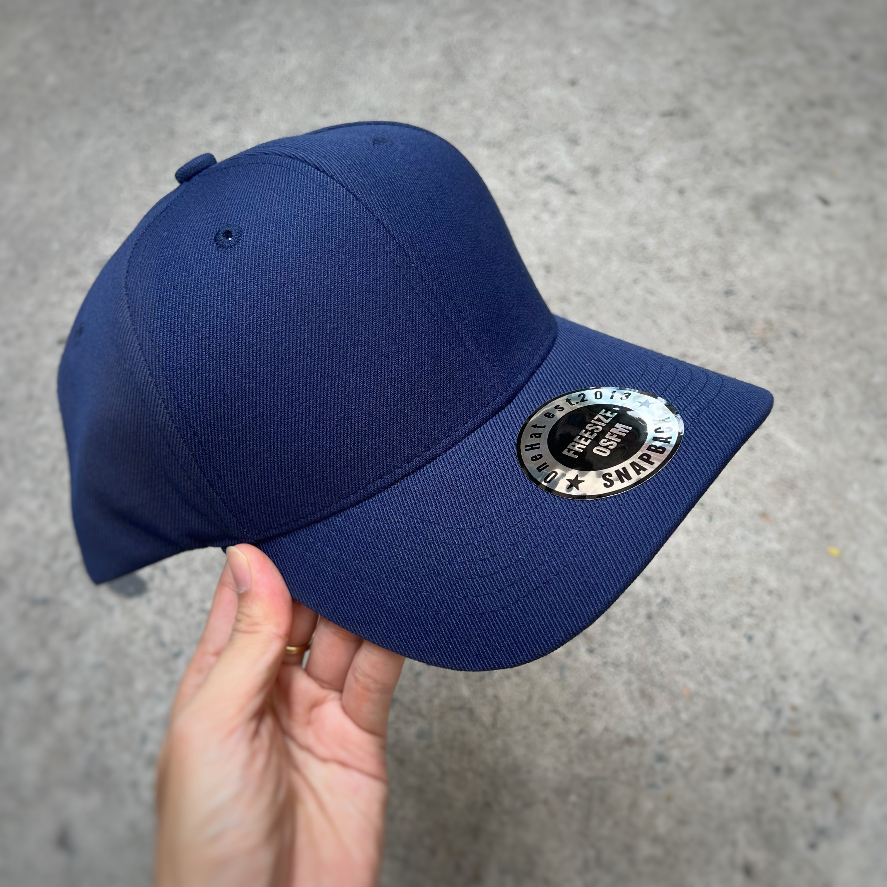 [Big Size] Nón lưỡi trai trơn Xanh Navy/Tím Than Size To vòng đầu từ 60cm đến 64cm Brand One Hat