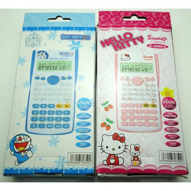 Máy Tính Học Sinh 350MS Hình Mèo Kitty Và Doraemon