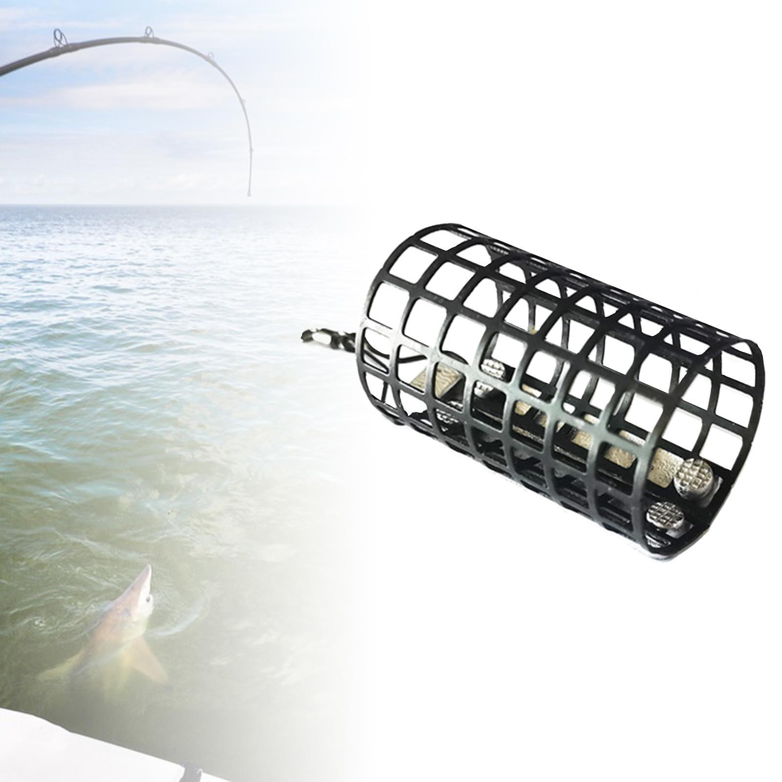 Metal Feeder Cage with Swivel Feeder Holder Round for Carp Fishing Accessory