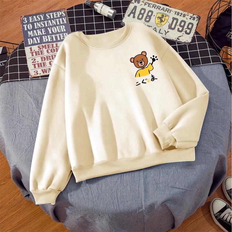 ÁO SWEATER IN GẤU DỄ THƯƠNG (NHIỀU MÀU)