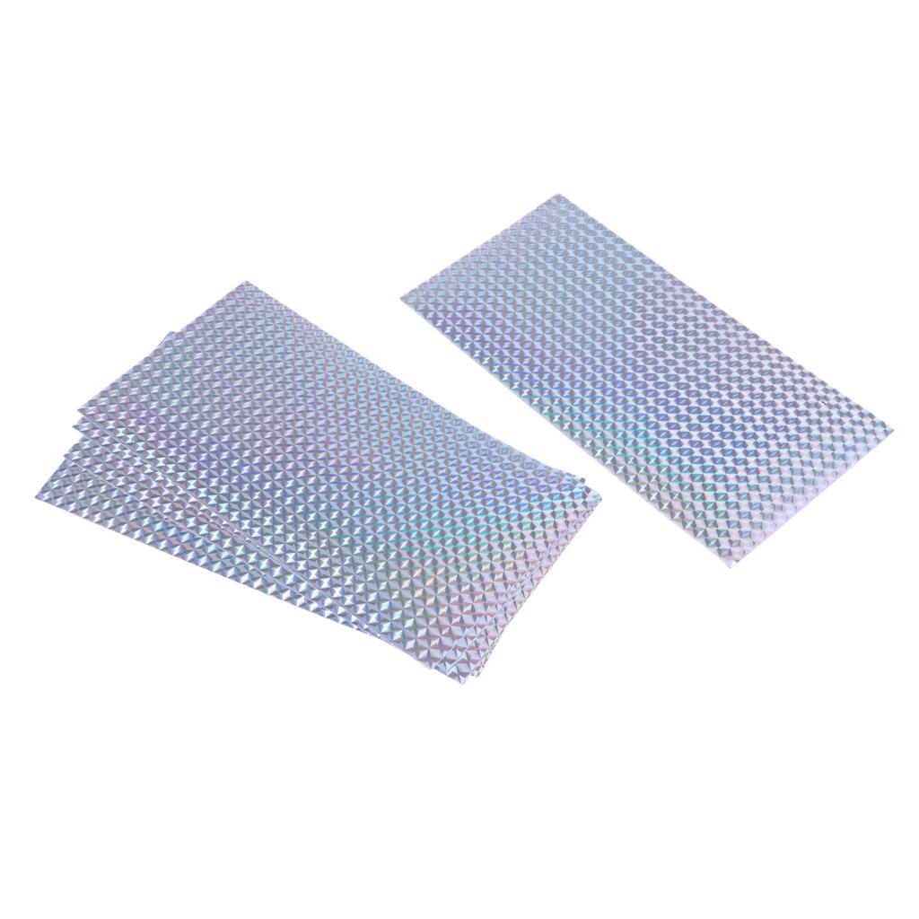 2x5 Pcs Bright Fishing Lure Tape Sticker Holographic Adhesive Film DIY Silver