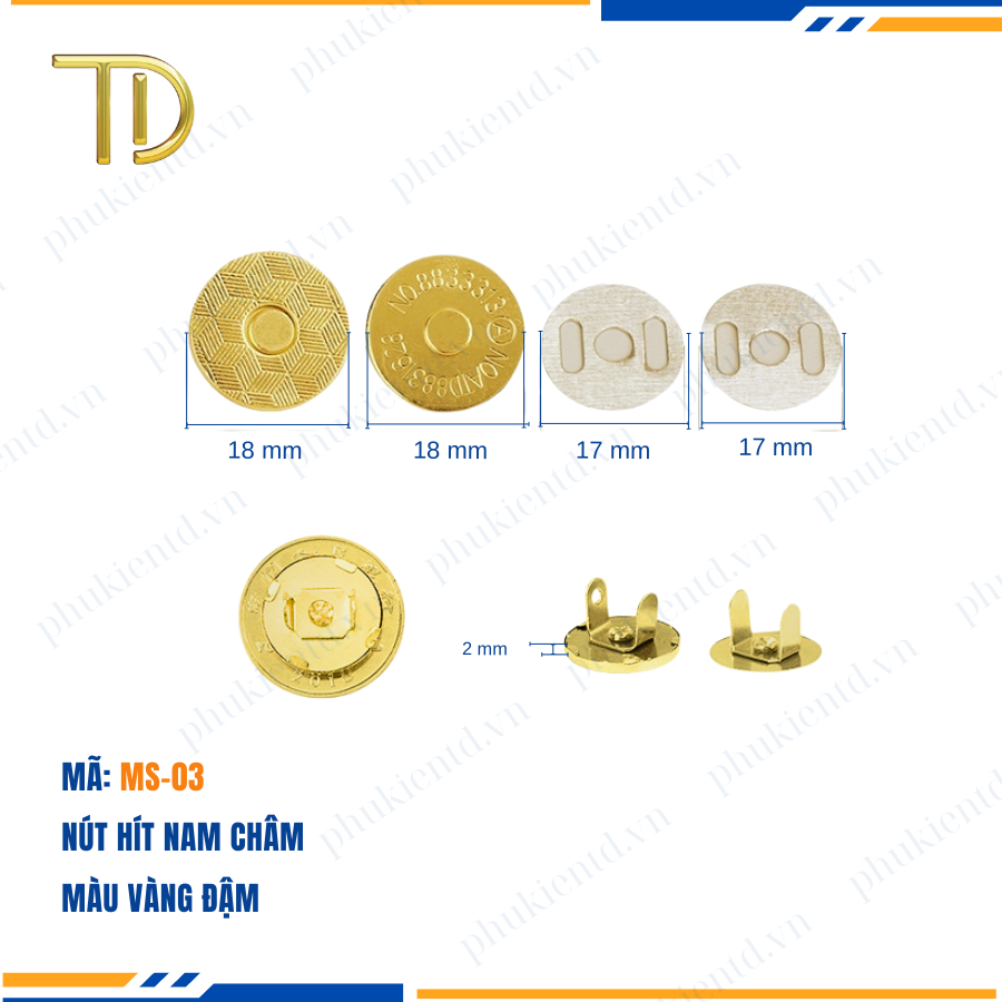Nút hít nam châm túi xách, Nút nam châm túi xách, Nút nam châm gắn túi mạ điện độ bền 5-8 năm