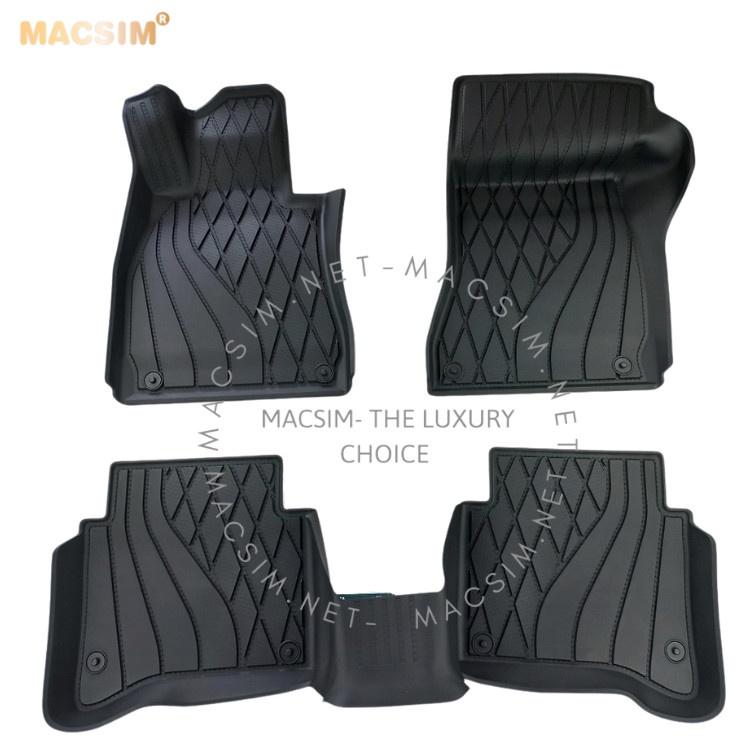 Thảm lót sàn xe ô tô Mercedes S 2021+ Nhãn hiệu Macsim 3W chất liệu nhựa TPE đúc khuôn cao cấp - màu đen
