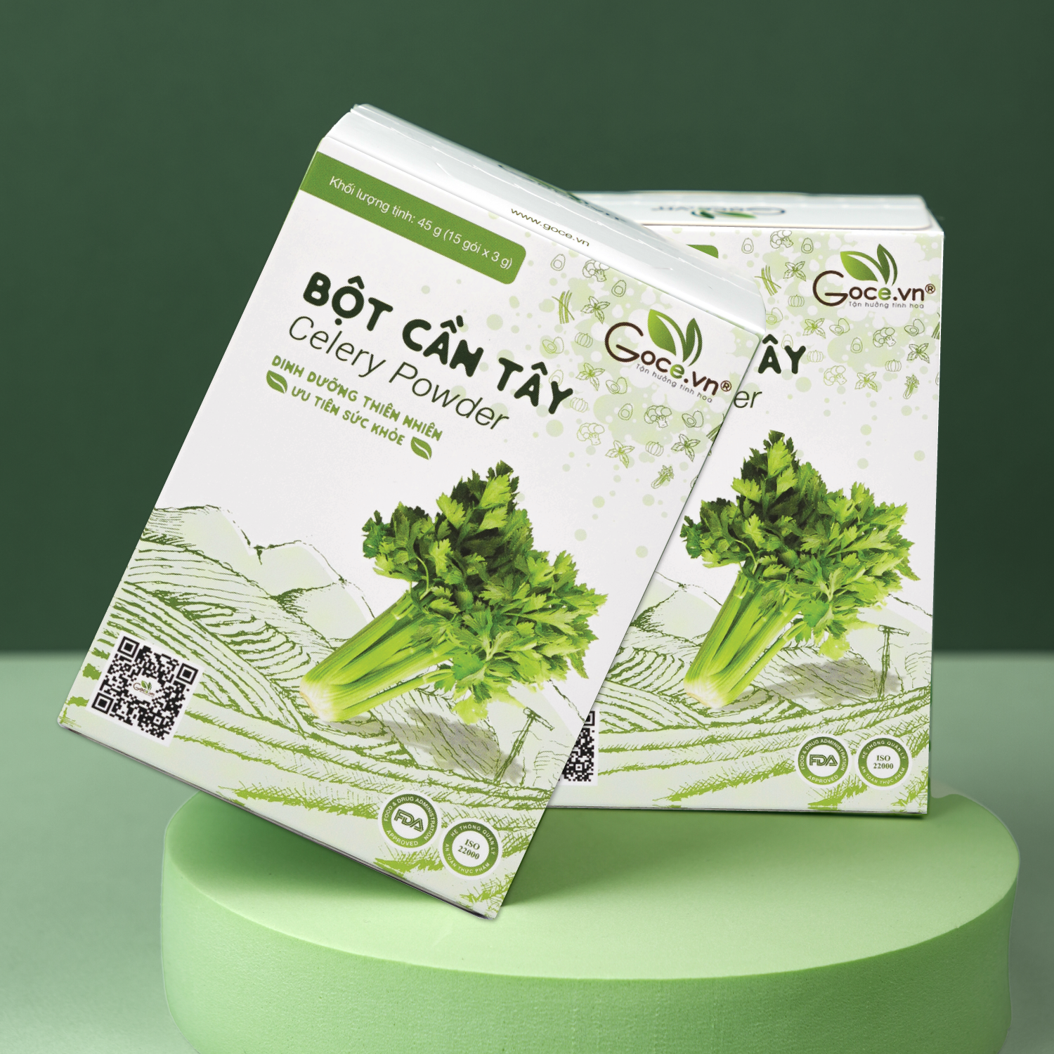 Bột cần tây nguyên chất Goce - 45g (15 gói x 3g)