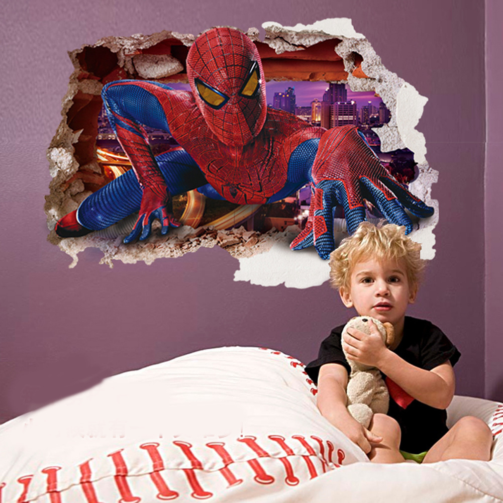 Decal Dán Tường Người Nhện Spider Man mẫu 7 Trang Trí Nhà Cửa Siêu Đẹp Sáng Tạo