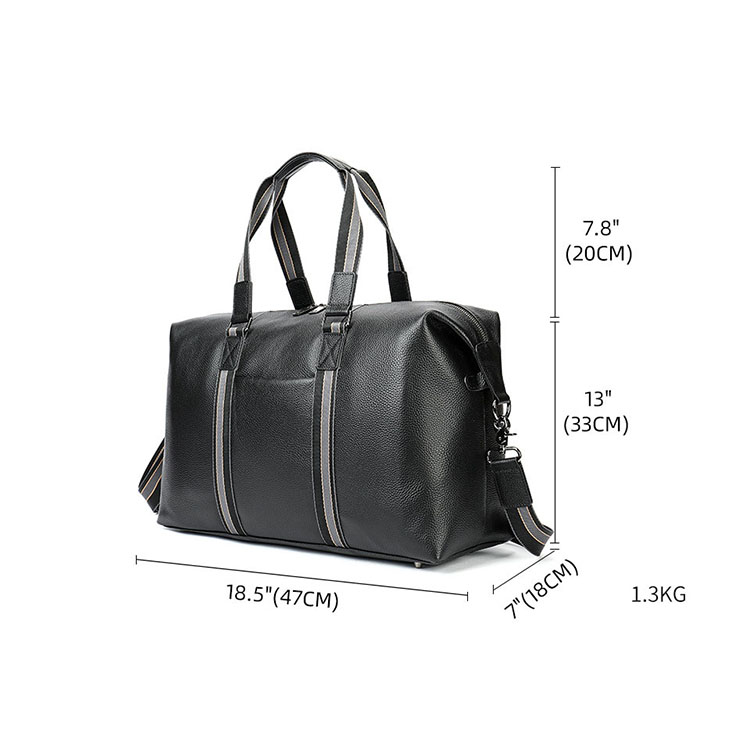 Túi trống du lịch BHM4028 có ngăn để laptop đến 17.3inch, chuẩn da bò thật